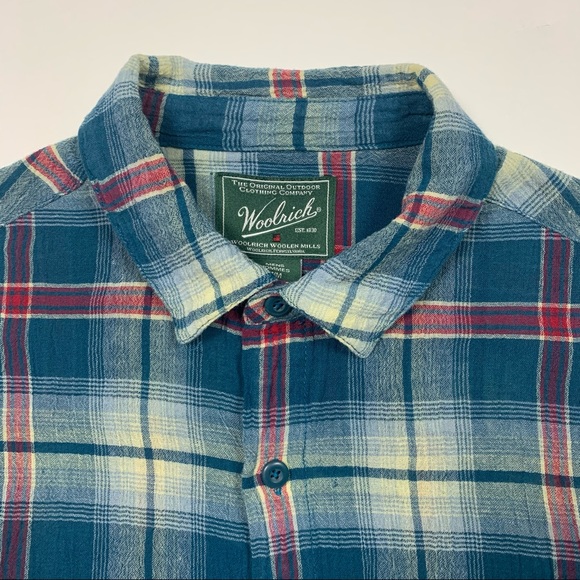 Woolrich Plaid Button Up Shirt Medium - Picture 4 of 12